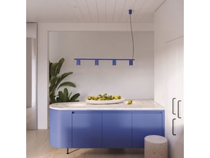 Lustre rayo 4 outremer aluminium moderne 208x122x6cm