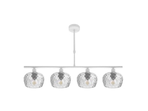 Fabrilamp estela, lampe, moderne, 4 x e14, blanc, 45-57 x 75 x 13 cm