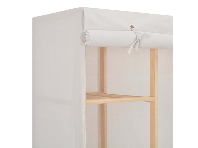  Garde-robe chambre, armoire de rangement blanc 135x40x170 cm tissu  - Conforama C