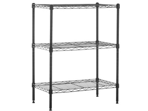 Étagère 3 tablettes étroites réglables en hauteur – avec pieds de nivellement