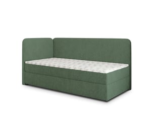 Lit avec rangement 100x200 cm MASSENO coloris vert