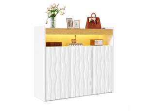 Buffet 2 porte(s) 3 tiroir(s) ROLIPO - 105 cm coloris marron