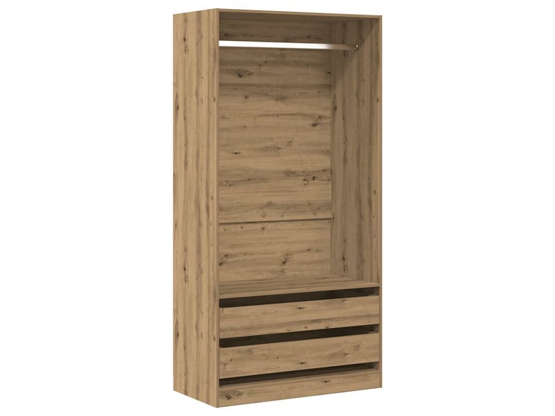  Garde-robe, armoire de rangement chêne artisanal 100x50x200 cm bois d'ingénierie shl12522  - Conforama A