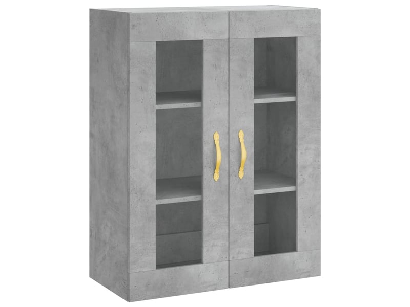 Buffet haut - bahut - meuble de rangement gris béton 69,5x34x180 cm bois d'ingénierie  - Conforama E
