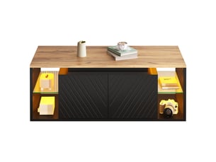 Table basse rectangulaire coloris bicolore <strong></strong> <strong></strong> - 50 cmx100 cm