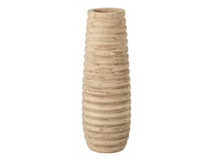 Vase cannelé en bois marek 70cm naturel