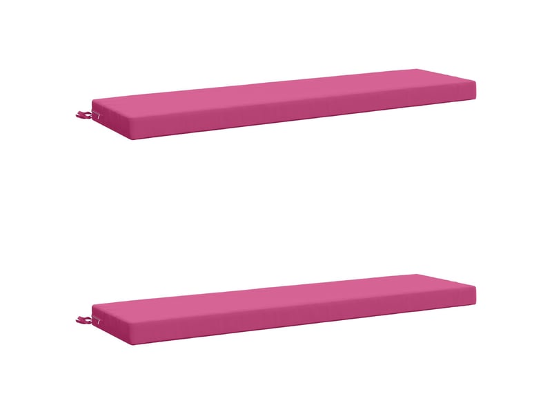 Lot de 2 coussins de banc, coussins d'assise soest 100 % polyester rose cf57351 - Conforama A