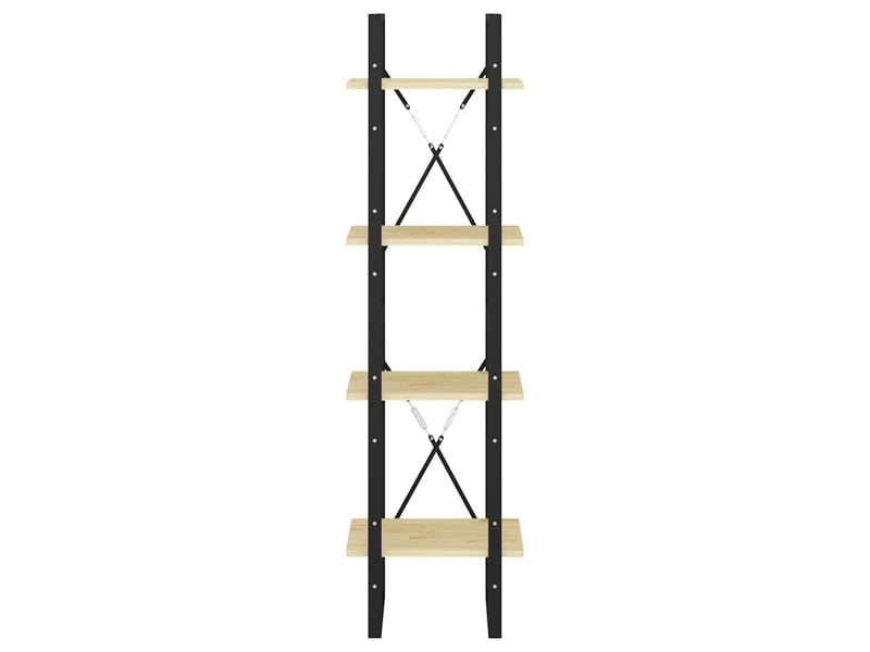  Bibliothèque à 4 niveaux, armoire à livres 40x30x140 cm bois de pin massif  - Conforama E