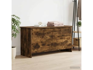 Coffre de rangement avec stockage chêne fumé 100x40x50 cm