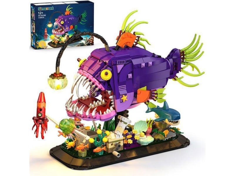  Kit de blocs poisson lanterne 1145 pieces avec lumiere et manivelle 151498_AADJH03822_6_DROPFR - Conforama A