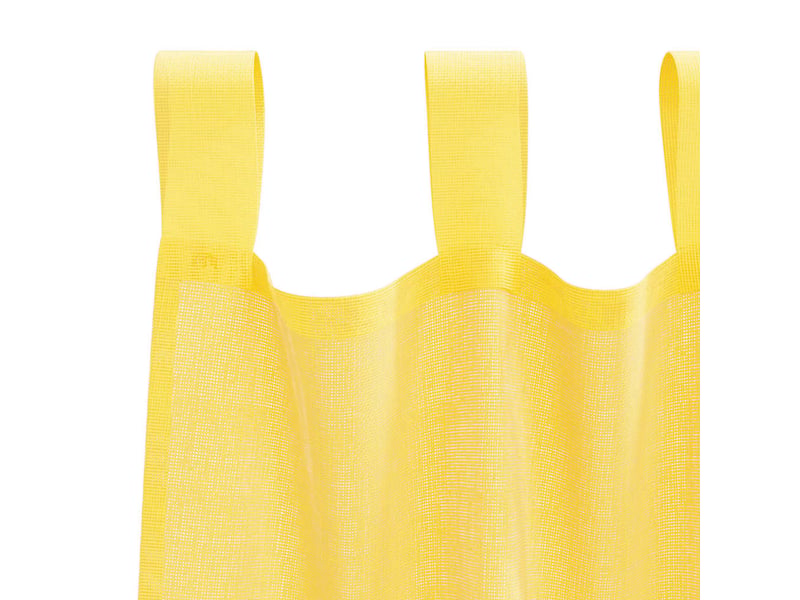  Lot de 2 voilages à œillets, voilages à anneaux jaunes 140 x 225 cm cf48962  - Conforama E