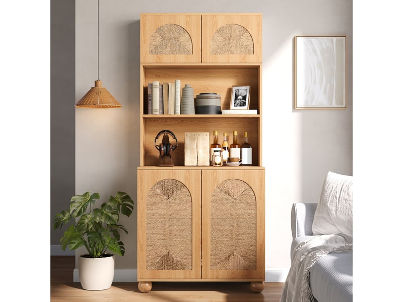  Vitrine hautes 180cm largeur 80cm profondeur 40cm, structure 3 zones stockage et exposition déco  - Conforama B