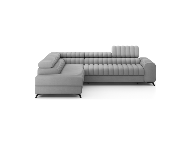  Canapé d'angle contemporain kanedojo gris angle gauche  - Conforama D