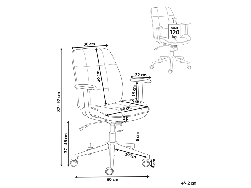Chaise de bureau carlton velours rose - Conforama C