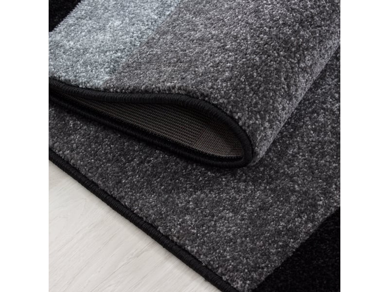 Traits - tapis géométrique - noir et gris 200 x 290 cm HAWAII2002901310GREY - Conforama D