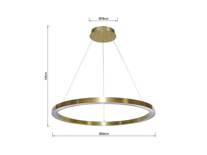 Suspension Métal 120 cm doré SVEA - Conforama I