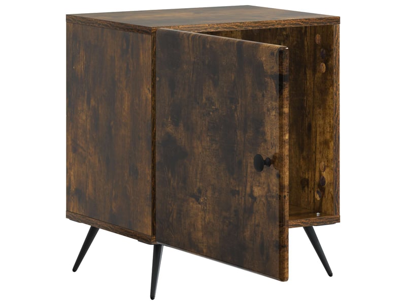  Table de chevet - cabinet de chevet - table de nuit chêne fumé 43 x 34,5 x 50 cm  - Conforama C