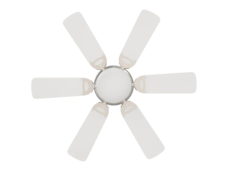  Vidaxl ventilateur de plafond avec lumière ø 82 cm blanc  - Conforama E
