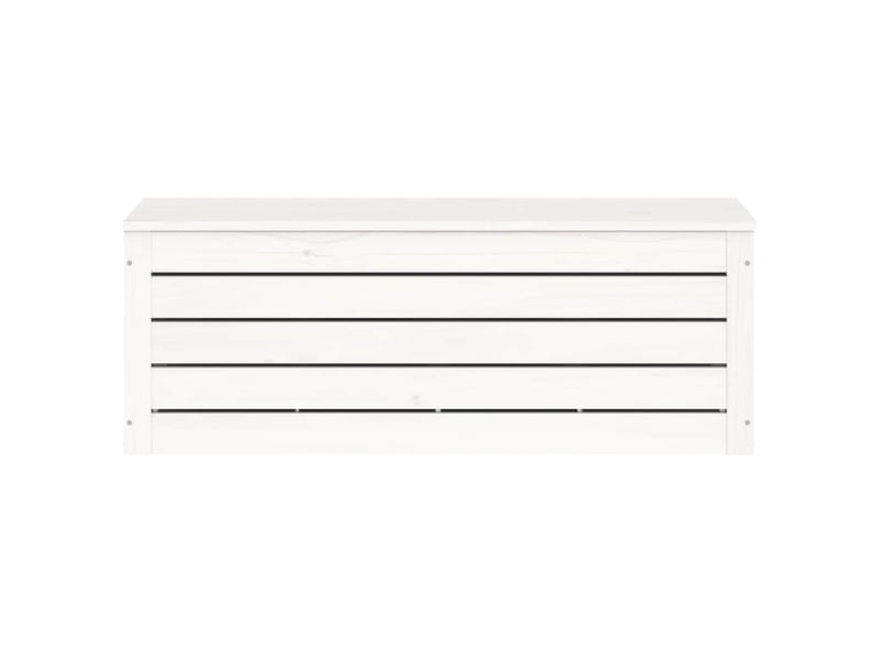 Boîte de rangement, coffre de rangement blanc 89x36,5x33 cm bois massif de pin - Conforama E