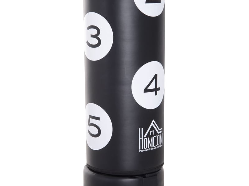 Sac de frappe sur pied 70 x 70 x 176 cm noir en hdpe, base à remplir pour boxe et coups de pied - Conforama E