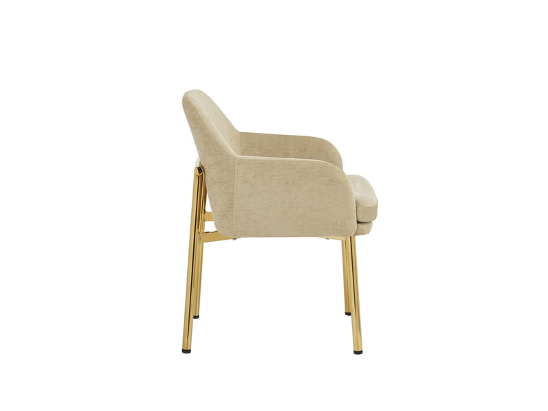  Lot de 6 chaises de salle à manger, design moderne, dossier ergonomique, métal bois, marron  - Conforama E