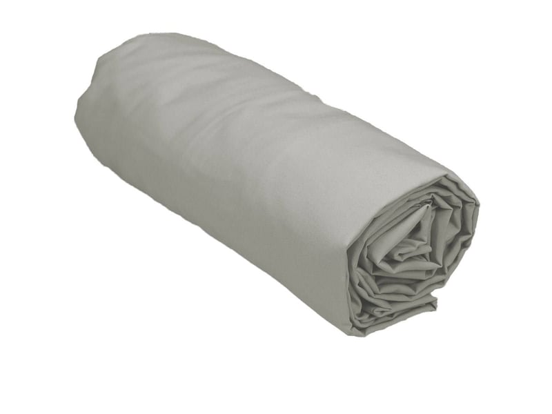  Drap-housse percale de coton sensei - gris perle - 80x200 3LL14.80.0820.GP - Conforama C