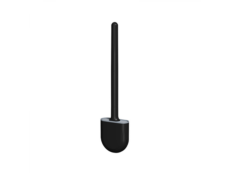  Brosse toilette silicone plate paquet de 1,brosse wc mural,brosse de toilette à long manche de salle de bain à séchage rapide(noir)  - Conforama E