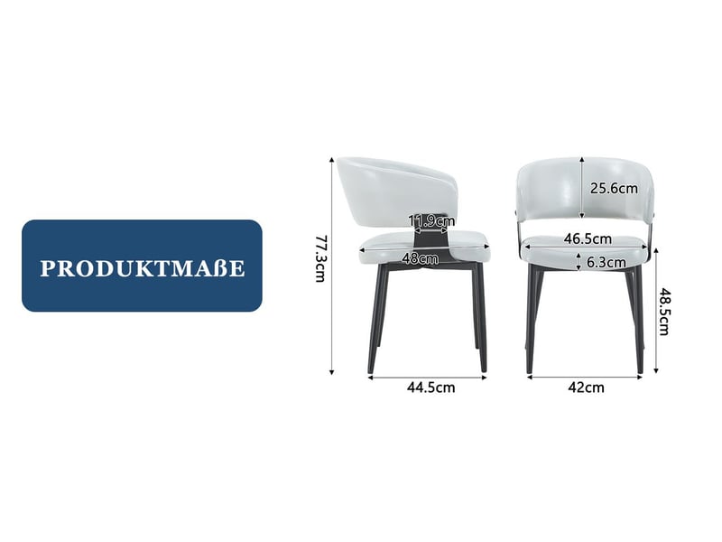 Lot de chaises 2 pièces style mid-century moderne design rétro accoudoirs en forme de tonneau dossier à motif revêtement en similicuir pieds stables usage maison et restaurants - Conforama C