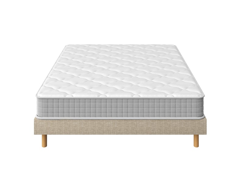  Ensemble matelas mousse 160x200 cm epaisseur 22cm + sommier déco  - Conforama A