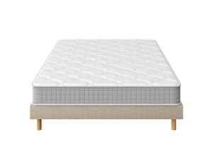 Ensemble matelas et sommier 160x200 cm Mousse haute résilience soutien Ferme épaisseur 22 cm