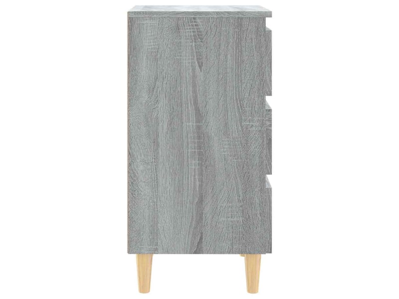  Table de chevet - cabinet de chevet - table de nuit avec pieds en bois sonoma gris 40x35x69 cm  - Conforama D