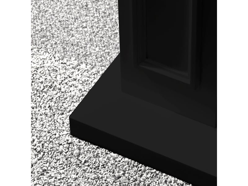  Jefferson - cadre de cheminée 89,5 x 90,5 x 28 cm, revêtement décoratif en mdf noir  - Conforama E
