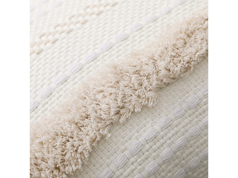  Housses de coussin décoratives modernes, géométriques et simples, en tricot, beiges, pour canapé et salon, 50 x 30 cm  - Conforama E