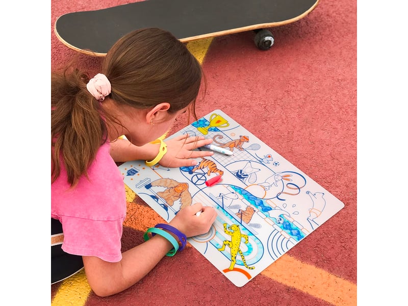  Set coloriage reutilisable sport olympique SMATSPORT005 - Conforama B