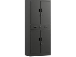 Armoire à outils métallique verrouillable 180 cm avec tiroir homvra