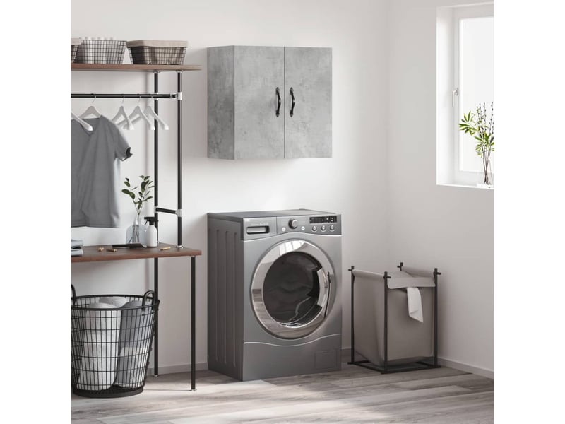  Armoire murale salon, meuble de rangement gris béton 60x31x60 cm bois d'ingénierie shl9038  - Conforama B