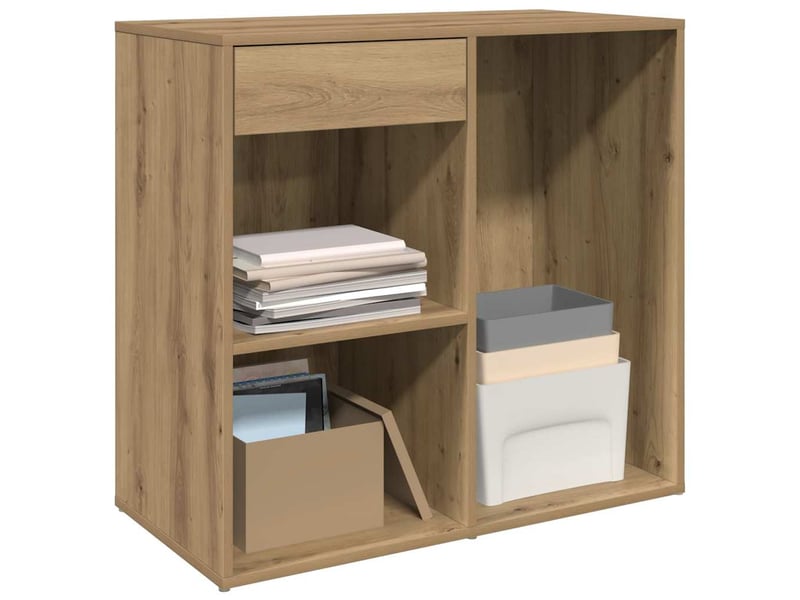  Armoire cosmétique, armoire de rangement chêne artisanal 80x40x75cm bois d'ingénierie  - Conforama C