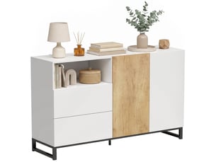 Buffet 2 porte(s) 2 tiroir(s) PANGIVO - 140 cm coloris bicolore