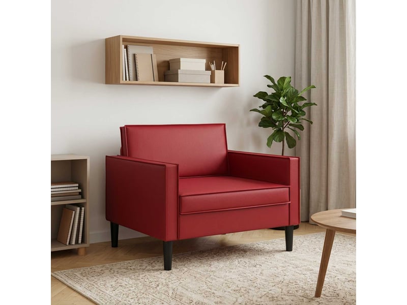  Vidaxl fauteuil xl bordeaux simili cuir  - Conforama B