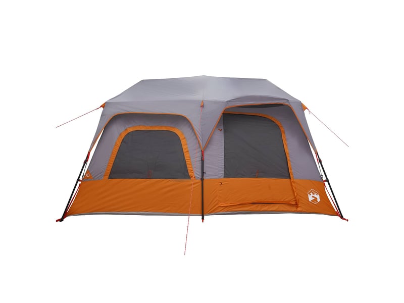 Tente instantanée, tente de camping 8 personne gris et orange - Conforama E