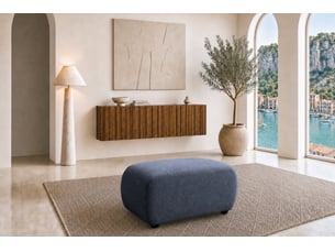 Pouf / repose pied <strong>CASANOVA</strong> <strong></strong> bleu