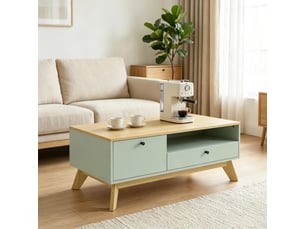 Table basse rectangulaire coloris vert <strong>HAUSS SPOLE</strong> <strong></strong> - 50 cmx100 cm
