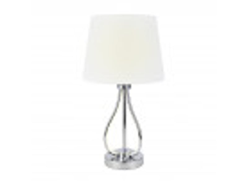  Lampe à poser fabrilamp dubrovnik e27 coloris chromé 46 x 26 x 26 cm 153472020 - Conforama D