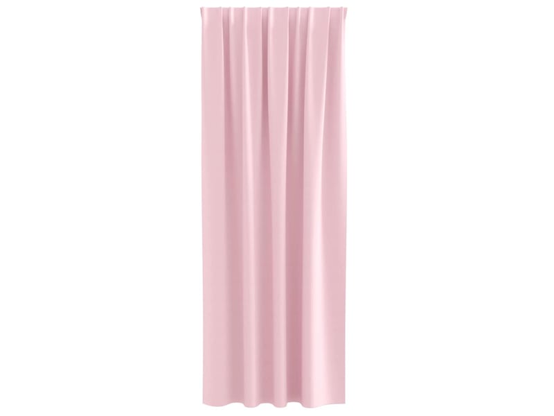 Lot de 2 rideaux occultants, rideaux black-out avec anneaux rose bébé 260 x 140 cm cf44755 - Conforama D