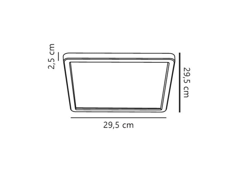  Plafonnier oja 29 outdoor square matière plastique noir , h. 2,5 - ip54 - ledmodule nordlux extérieur 2618356103 - Conforama E
