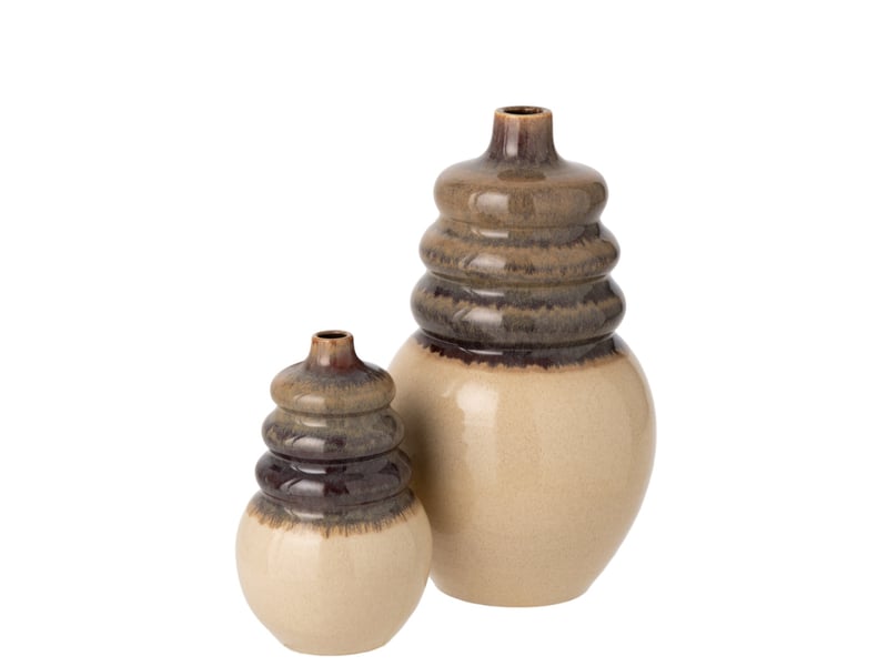  Vase en céramique dune castle 50cm beige  - Conforama B