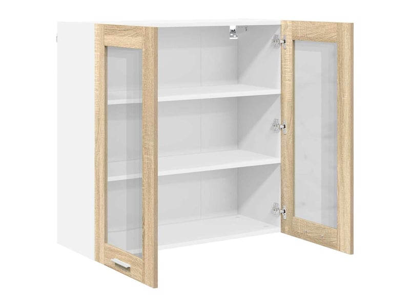  Meuble de rangement cuisine, armoire suspendue chêne sonoma 80x31x80cm shl6735  - Conforama E