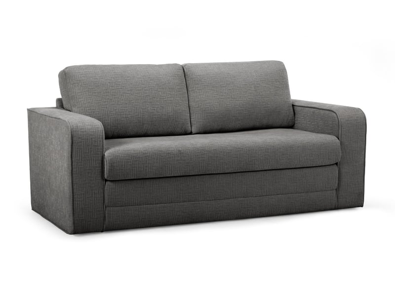 Bobochic canapé droit convertible déplimousse come tissu texturé gris foncé COME - Conforama A