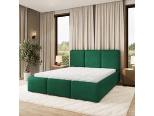 Lit coffre 160x200 cm <strong>MASSENO</strong> <strong></strong> coloris vert