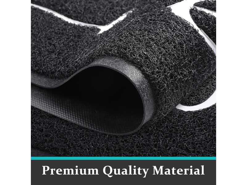  1 pièce 40 x 60 cm (noir) paillasson extérieur hello, paillasson intérieur, tapis d'entrée, paillasson extérieur antidérapant et anti-poussière  - Conforama B